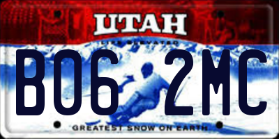 UT license plate B062MC