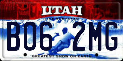UT license plate B062MG