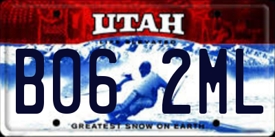 UT license plate B062ML