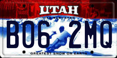 UT license plate B062MQ