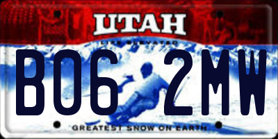 UT license plate B062MW