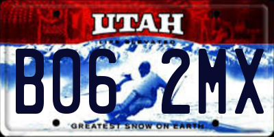 UT license plate B062MX