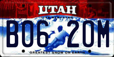 UT license plate B062OM