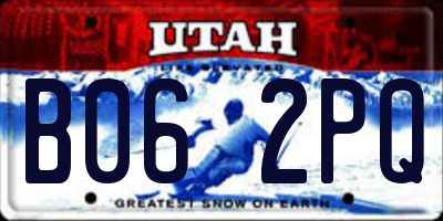 UT license plate B062PQ