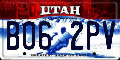 UT license plate B062PV