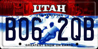 UT license plate B062QB