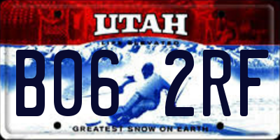 UT license plate B062RF