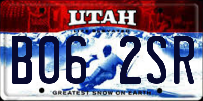 UT license plate B062SR