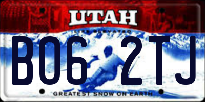 UT license plate B062TJ