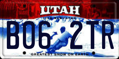 UT license plate B062TR
