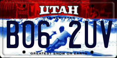 UT license plate B062UV