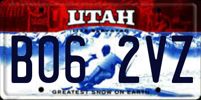 UT license plate B062VZ