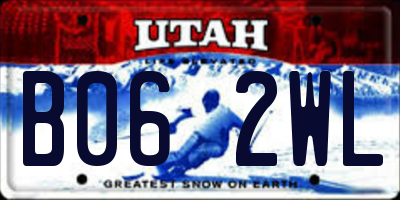 UT license plate B062WL