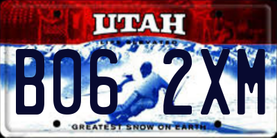UT license plate B062XM