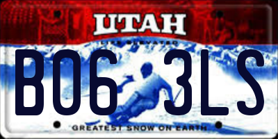 UT license plate B063LS