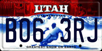 UT license plate B063RJ