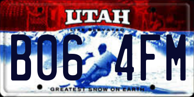 UT license plate B064FM