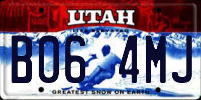 UT license plate B064MJ