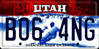 UT license plate B064NG