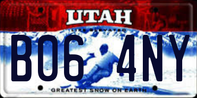 UT license plate B064NY