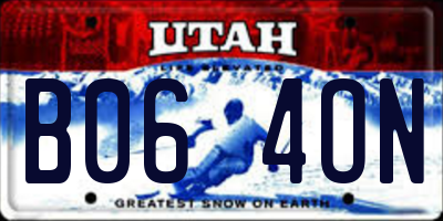 UT license plate B064ON
