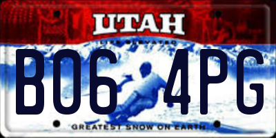 UT license plate B064PG