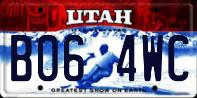 UT license plate B064WC