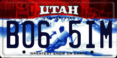 UT license plate B065IM