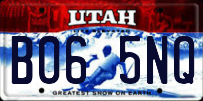 UT license plate B065NQ