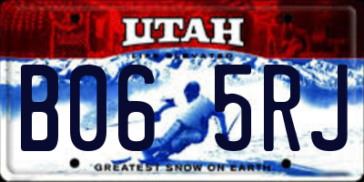 UT license plate B065RJ