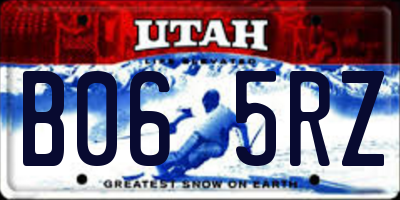 UT license plate B065RZ