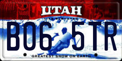 UT license plate B065TR