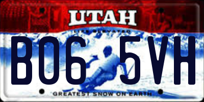 UT license plate B065VH