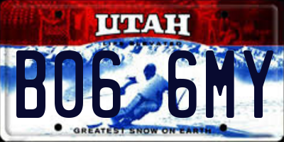 UT license plate B066MY