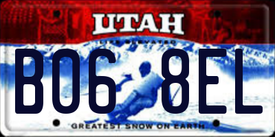 UT license plate B068EL