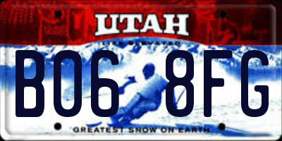 UT license plate B068FG