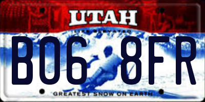 UT license plate B068FR
