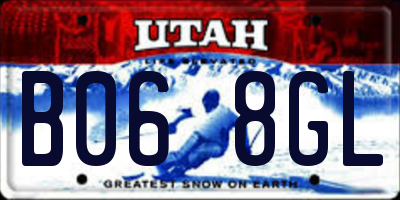 UT license plate B068GL
