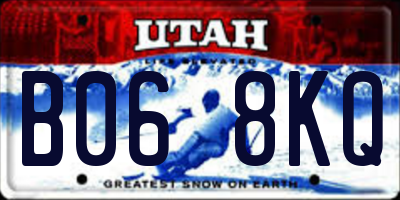 UT license plate B068KQ