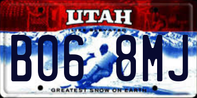 UT license plate B068MJ