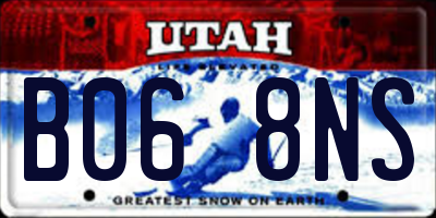UT license plate B068NS