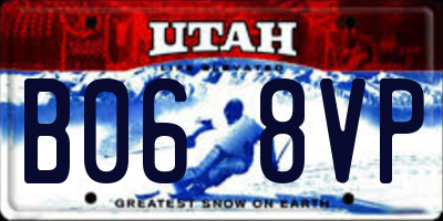 UT license plate B068VP