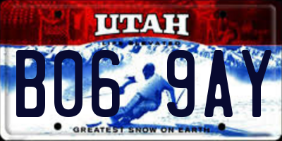 UT license plate B069AY