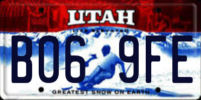 UT license plate B069FE