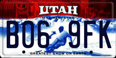 UT license plate B069FK