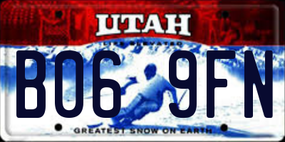 UT license plate B069FN