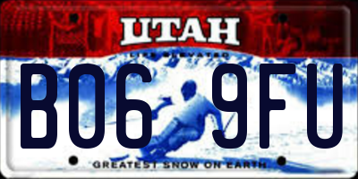 UT license plate B069FU