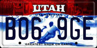 UT license plate B069GE