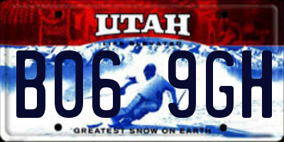 UT license plate B069GH