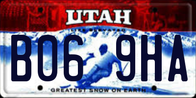 UT license plate B069HA